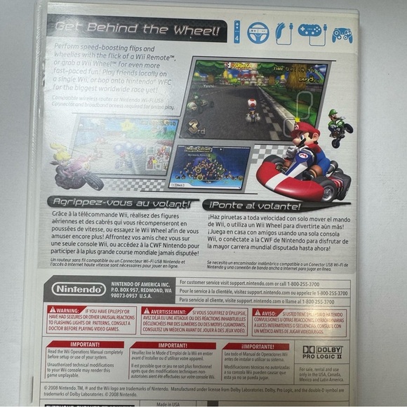 Mario Kart Wii Nintendo, Complete. Manual 2008 Tested Original Case - Picture 2 of 6